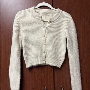 BP Cream Knit Button-Up Cardigan